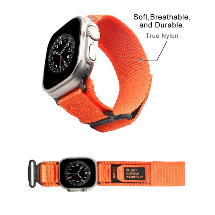 Nylon Two Section Watch Band For Apple Watch Ultra 49mm(Orange) by buy2fix
