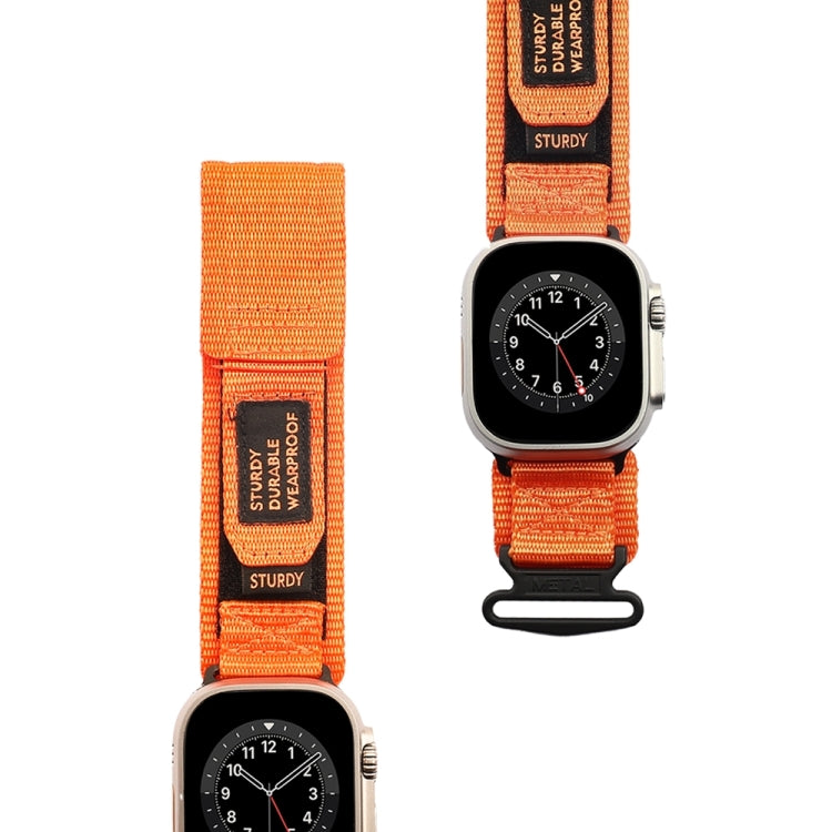Nylon Two Section Watch Band For Apple Watch Ultra 49mm(Orange) by buy2fix
