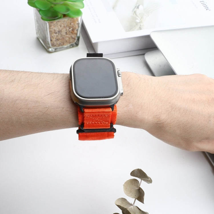 Nylon Two Section Watch Band For Apple Watch Ultra 49mm(Orange) by buy2fix