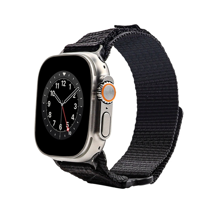 Nylon Two Section Watch Band For Apple Watch Ultra 49mm(Black) by buy2fix