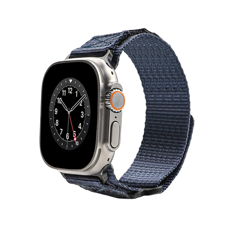 Nylon Two Section Watch Band For Apple Watch Ultra 49mm(Blue) by buy2fix