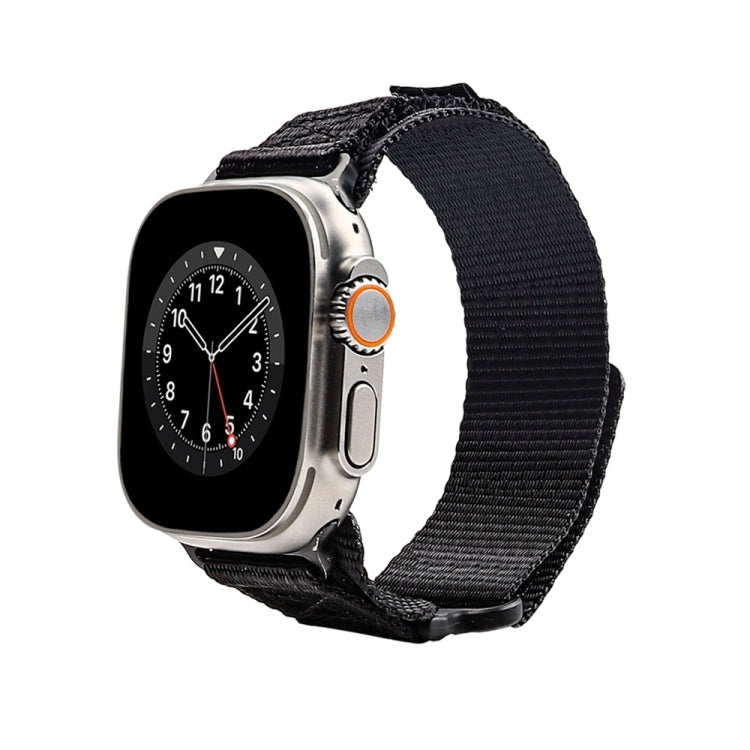 Nylon Two Section Watch Band For Apple Watch Ultra 2 49mm(Black) by buy2fix
