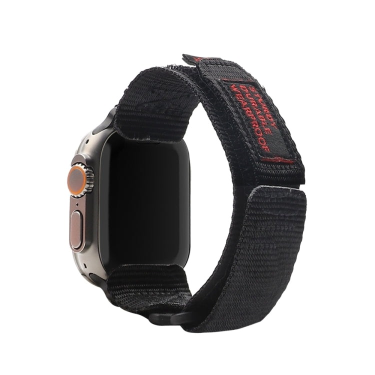 Nylon Two Section Watch Band For Apple Watch Ultra 2 49mm(Black) by buy2fix