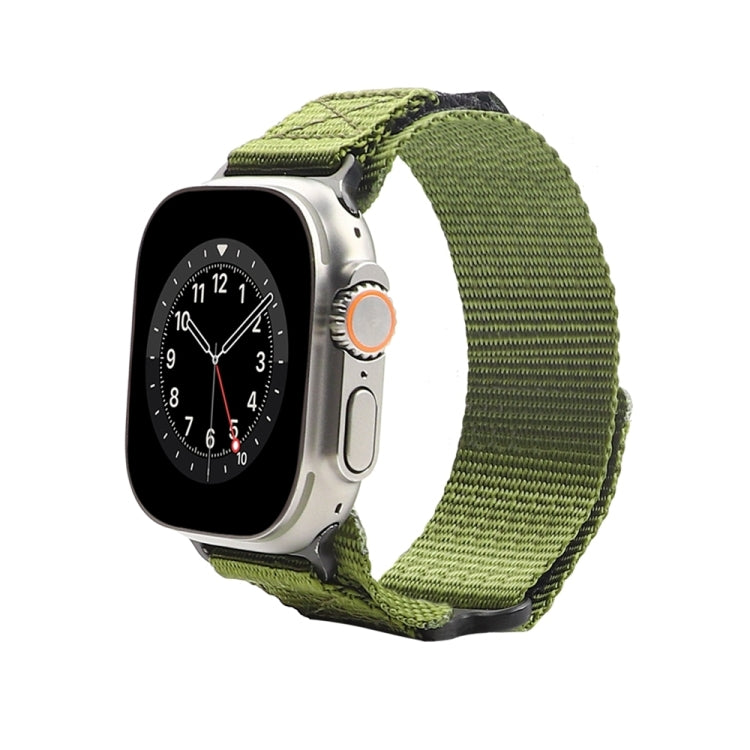 Nylon Two Section Watch Band For Apple Watch Ultra 2 49mm(Dark Green) by buy2fix