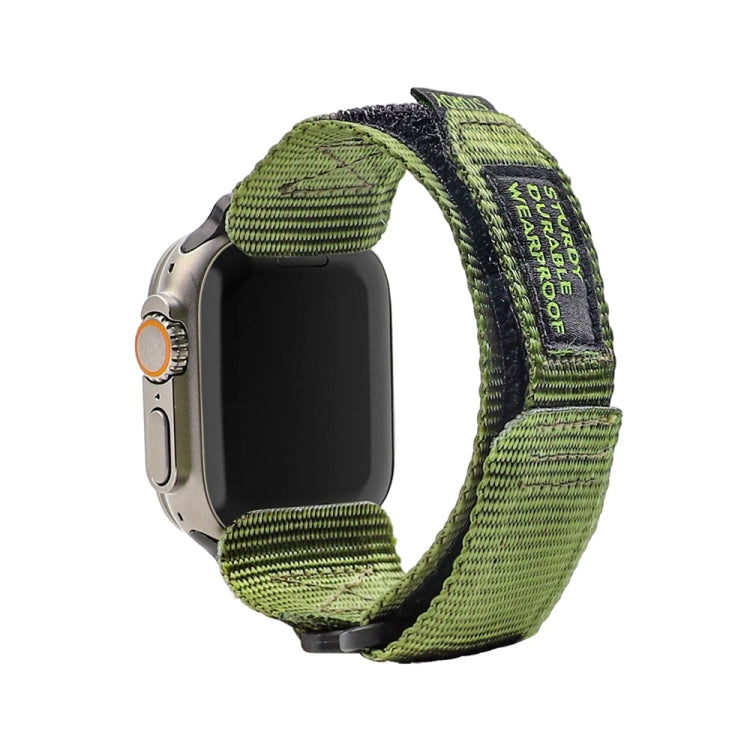 Nylon Two Section Watch Band For Apple Watch Ultra 2 49mm(Dark Green) by buy2fix
