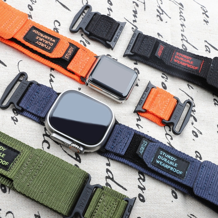 Nylon Two Section Watch Band For Apple Watch Ultra 49mm(Orange) by buy2fix