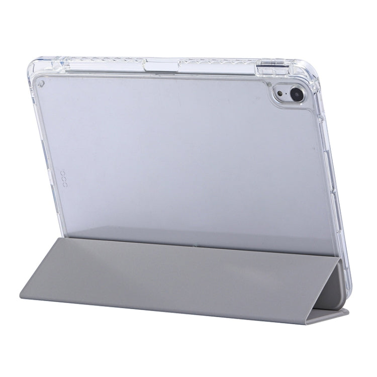For iPad 2025 / 2022 3-Fold Lock Buckle Leather Smart Tablet Case(Grey) - iPad 2025 / 2022 Cases by buy2fix | Online Shopping UK | buy2fix