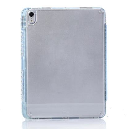 For iPad Air 2022 / 2020 10.9 3-Fold Lock Buckle Leather Smart Tablet Case(Sky Blue) - iPad Air (2022) / (2020) 10.9 Cases by buy2fix | Online Shopping UK | buy2fix
