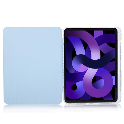 For iPad Air 2022 / 2020 10.9 3-Fold Lock Buckle Leather Smart Tablet Case(Sky Blue) - iPad Air (2022) / (2020) 10.9 Cases by buy2fix | Online Shopping UK | buy2fix