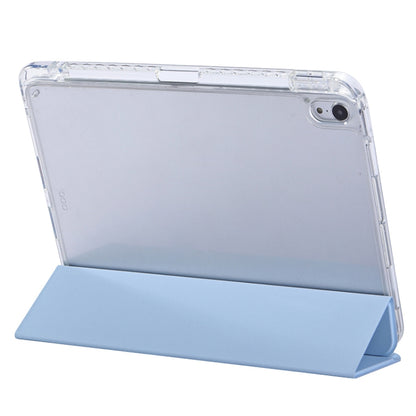 For iPad Air 2022 / 2020 10.9 3-Fold Lock Buckle Leather Smart Tablet Case(Sky Blue) - iPad Air (2022) / (2020) 10.9 Cases by buy2fix | Online Shopping UK | buy2fix