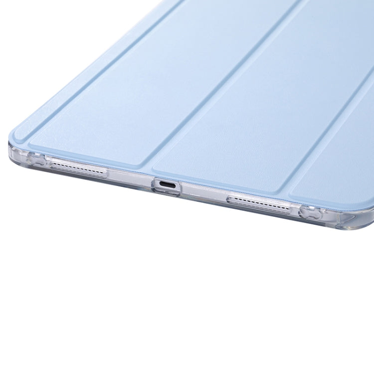 For iPad Air 2022 / 2020 10.9 3-Fold Lock Buckle Leather Smart Tablet Case(Sky Blue) - iPad Air (2022) / (2020) 10.9 Cases by buy2fix | Online Shopping UK | buy2fix