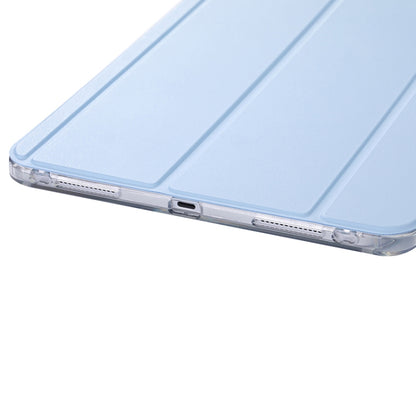 For iPad Air 2022 / 2020 10.9 3-Fold Lock Buckle Leather Smart Tablet Case(Sky Blue) - iPad Air (2022) / (2020) 10.9 Cases by buy2fix | Online Shopping UK | buy2fix