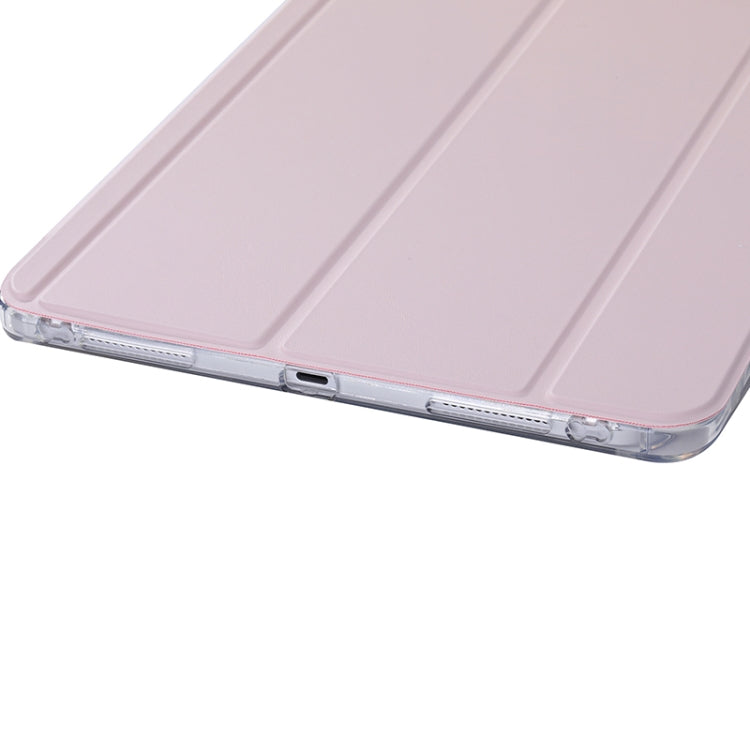 For iPad Air 2022 / 2020 10.9 3-Fold Lock Buckle Leather Smart Tablet Case(Pink) - iPad Air (2022) / (2020) 10.9 Cases by buy2fix | Online Shopping UK | buy2fix