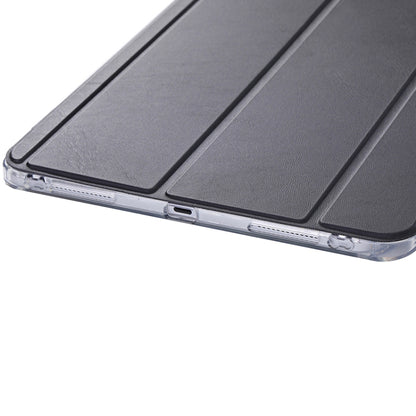 For iPad Air 2022 / 2020 10.9 3-Fold Lock Buckle Leather Smart Tablet Case(Black) - iPad Air (2022) / (2020) 10.9 Cases by buy2fix | Online Shopping UK | buy2fix