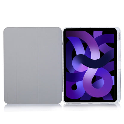 For iPad Air 2022 / 2020 10.9 3-Fold Lock Buckle Leather Smart Tablet Case(Grey) - iPad Air (2022) / (2020) 10.9 Cases by buy2fix | Online Shopping UK | buy2fix