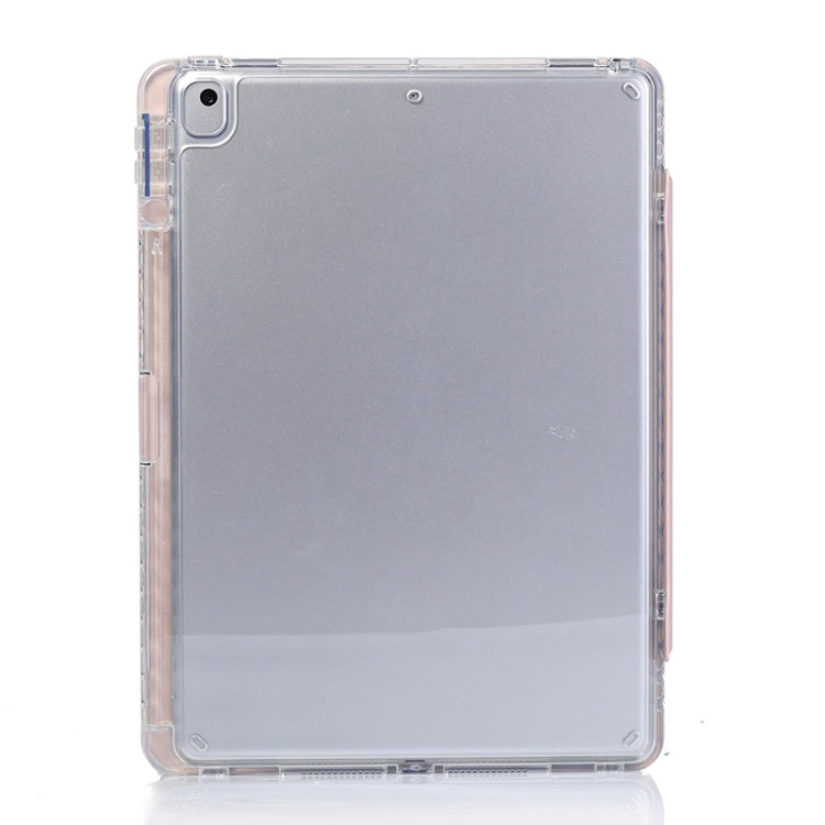 For iPad 10.2 2021 / 2020 / 10.5 3-Fold Lock Buckle Leather Smart Tablet Case(Pink) - iPad 10.2 Cases by buy2fix | Online Shopping UK | buy2fix