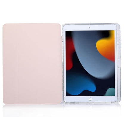 For iPad 10.2 2021 / 2020 / 10.5 3-Fold Lock Buckle Leather Smart Tablet Case(Pink) - iPad 10.2 Cases by buy2fix | Online Shopping UK | buy2fix