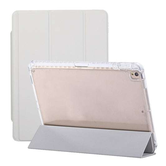 For iPad 10.2 2021 / 2020 / 10.5 3-Fold Lock Buckle Leather Smart Tablet Case(Grey) - iPad 10.2 Cases by buy2fix | Online Shopping UK | buy2fix