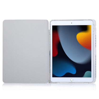 For iPad 10.2 2021 / 2020 / 10.5 3-Fold Lock Buckle Leather Smart Tablet Case(Grey) - iPad 10.2 Cases by buy2fix | Online Shopping UK | buy2fix