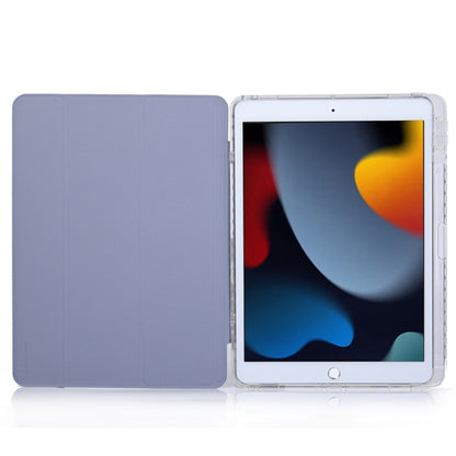 For iPad 10.2 2021 / 2020 / 10.5 3-Fold Lock Buckle Leather Smart Tablet Case(Lavender Purple) - iPad 10.2 Cases by buy2fix | Online Shopping UK | buy2fix