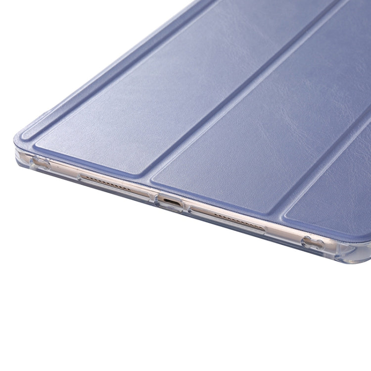 For iPad 10.2 2021 / 2020 / 10.5 3-Fold Lock Buckle Leather Smart Tablet Case(Lavender Purple) - iPad 10.2 Cases by buy2fix | Online Shopping UK | buy2fix