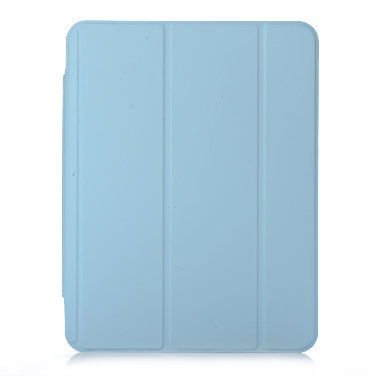 For iPad Air / Air 2 / 9.7 2017 / 2018 3-Fold Lock Buckle Leather Smart Tablet Case(Sky Blue) - iPad 9.7 (2018) & (2017) Cases by buy2fix | Online Shopping UK | buy2fix