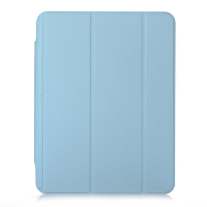 For iPad Air / Air 2 / 9.7 2017 / 2018 3-Fold Lock Buckle Leather Smart Tablet Case(Sky Blue) - iPad 9.7 (2018) & (2017) Cases by buy2fix | Online Shopping UK | buy2fix