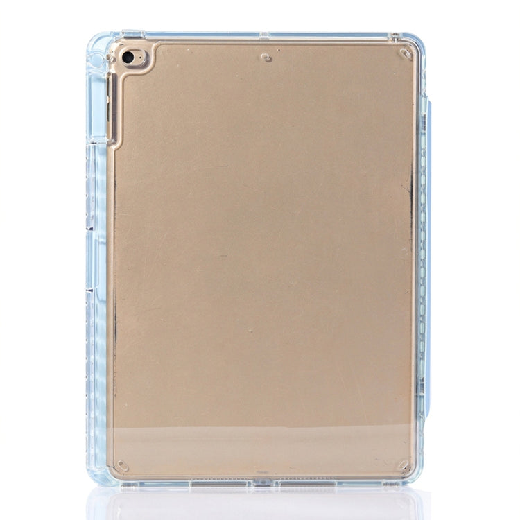 For iPad Air / Air 2 / 9.7 2017 / 2018 3-Fold Lock Buckle Leather Smart Tablet Case(Sky Blue) - iPad 9.7 (2018) & (2017) Cases by buy2fix | Online Shopping UK | buy2fix