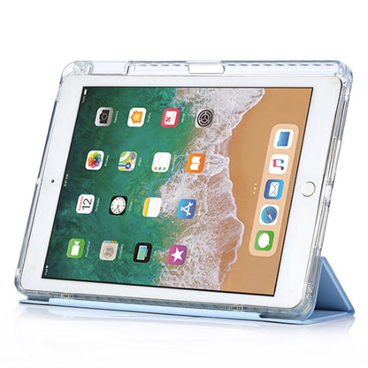 For iPad Air / Air 2 / 9.7 2017 / 2018 3-Fold Lock Buckle Leather Smart Tablet Case(Sky Blue) - iPad 9.7 (2018) & (2017) Cases by buy2fix | Online Shopping UK | buy2fix