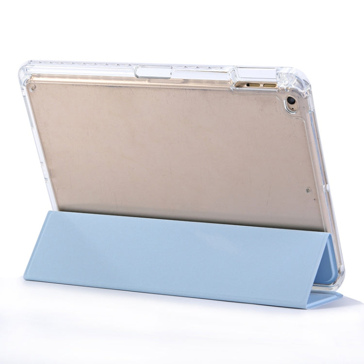 For iPad Air / Air 2 / 9.7 2017 / 2018 3-Fold Lock Buckle Leather Smart Tablet Case(Sky Blue) - iPad 9.7 (2018) & (2017) Cases by buy2fix | Online Shopping UK | buy2fix