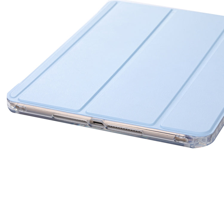 For iPad Air / Air 2 / 9.7 2017 / 2018 3-Fold Lock Buckle Leather Smart Tablet Case(Sky Blue) - iPad 9.7 (2018) & (2017) Cases by buy2fix | Online Shopping UK | buy2fix