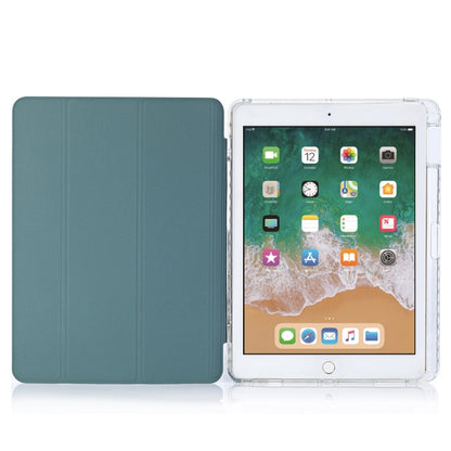For iPad Air / Air 2 / 9.7 2017 / 2018 3-Fold Lock Buckle Leather Smart Tablet Case(Deep Green) - iPad 9.7 (2018) & (2017) Cases by buy2fix | Online Shopping UK | buy2fix
