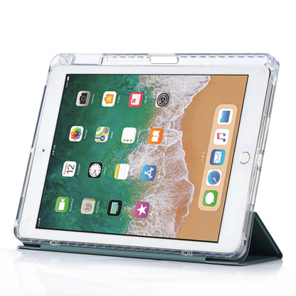 For iPad Air / Air 2 / 9.7 2017 / 2018 3-Fold Lock Buckle Leather Smart Tablet Case(Deep Green) - iPad 9.7 (2018) & (2017) Cases by buy2fix | Online Shopping UK | buy2fix