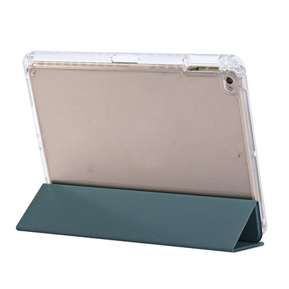 For iPad Air / Air 2 / 9.7 2017 / 2018 3-Fold Lock Buckle Leather Smart Tablet Case(Deep Green) - iPad 9.7 (2018) & (2017) Cases by buy2fix | Online Shopping UK | buy2fix