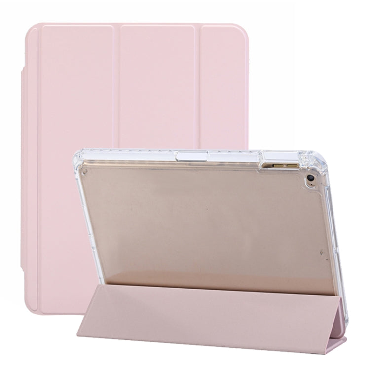 For iPad Air / Air 2 / 9.7 2017 / 2018 3-Fold Lock Buckle Leather Smart Tablet Case(Pink) - iPad 9.7 (2018) & (2017) Cases by buy2fix | Online Shopping UK | buy2fix
