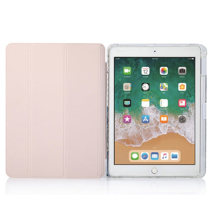 For iPad Air / Air 2 / 9.7 2017 / 2018 3-Fold Lock Buckle Leather Smart Tablet Case(Pink) - iPad 9.7 (2018) & (2017) Cases by buy2fix | Online Shopping UK | buy2fix
