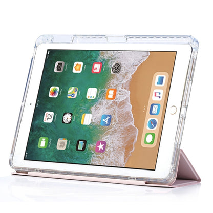 For iPad Air / Air 2 / 9.7 2017 / 2018 3-Fold Lock Buckle Leather Smart Tablet Case(Pink) - iPad 9.7 (2018) & (2017) Cases by buy2fix | Online Shopping UK | buy2fix
