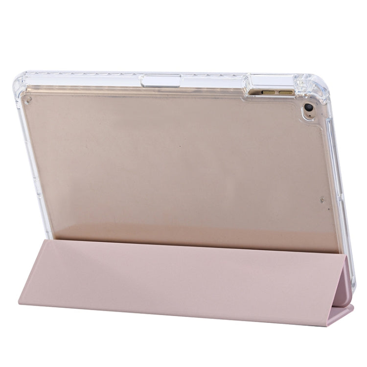 For iPad Air / Air 2 / 9.7 2017 / 2018 3-Fold Lock Buckle Leather Smart Tablet Case(Pink) - iPad 9.7 (2018) & (2017) Cases by buy2fix | Online Shopping UK | buy2fix