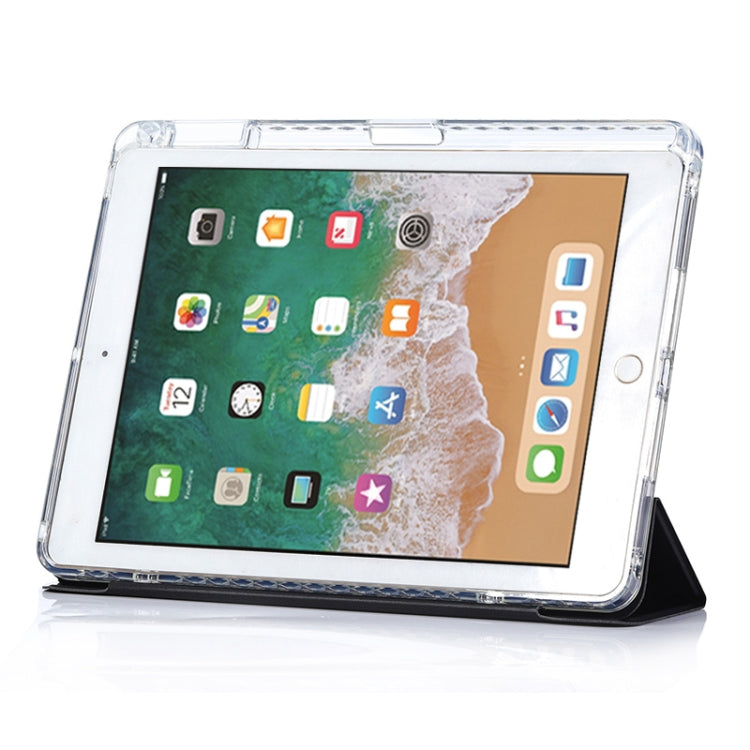 For iPad Air / Air 2 / 9.7 2017 / 2018 3-Fold Lock Buckle Leather Smart Tablet Case(Black) - iPad 9.7 (2018) & (2017) Cases by buy2fix | Online Shopping UK | buy2fix