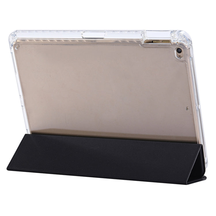 For iPad Air / Air 2 / 9.7 2017 / 2018 3-Fold Lock Buckle Leather Smart Tablet Case(Black) - iPad 9.7 (2018) & (2017) Cases by buy2fix | Online Shopping UK | buy2fix