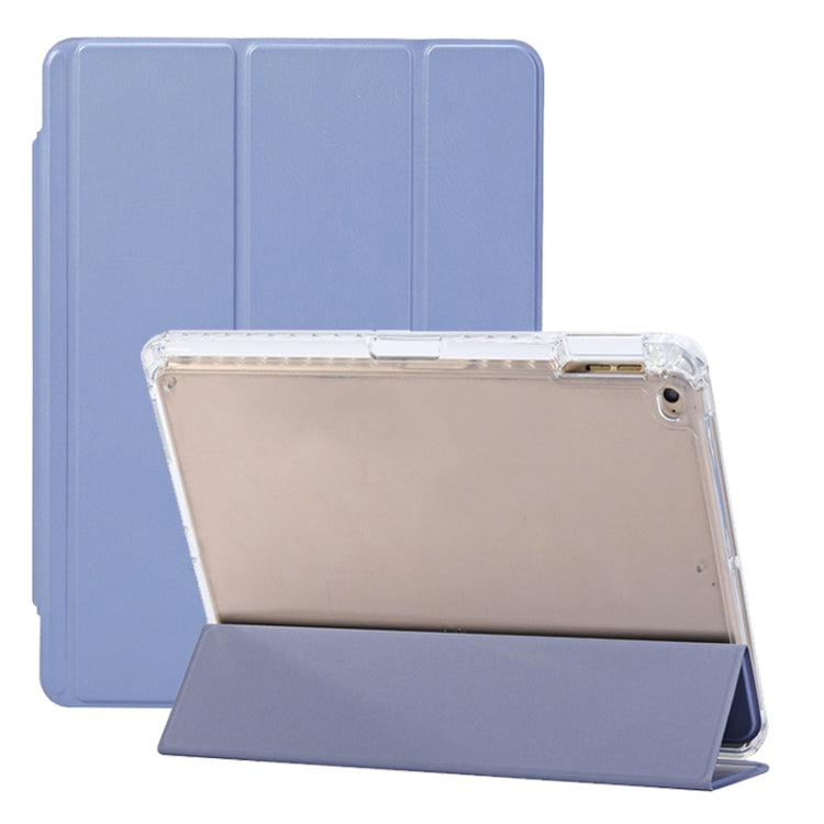 For iPad Air / Air 2 / 9.7 2017 / 2018 3-Fold Lock Buckle Leather Smart Tablet Case(Lavender Purple) - iPad 9.7 (2018) & (2017) Cases by buy2fix | Online Shopping UK | buy2fix
