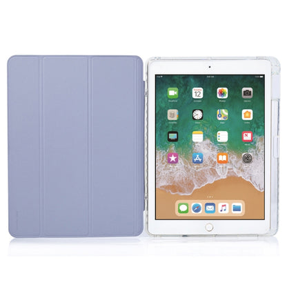 For iPad Air / Air 2 / 9.7 2017 / 2018 3-Fold Lock Buckle Leather Smart Tablet Case(Lavender Purple) - iPad 9.7 (2018) & (2017) Cases by buy2fix | Online Shopping UK | buy2fix
