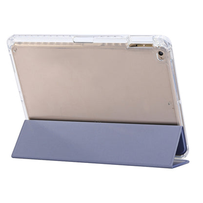 For iPad Air / Air 2 / 9.7 2017 / 2018 3-Fold Lock Buckle Leather Smart Tablet Case(Lavender Purple) - iPad 9.7 (2018) & (2017) Cases by buy2fix | Online Shopping UK | buy2fix