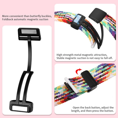 Magnetic Fold Clasp Woven Watch Band For Apple Watch SE 2023 40mm(Blue) by buy2fix
