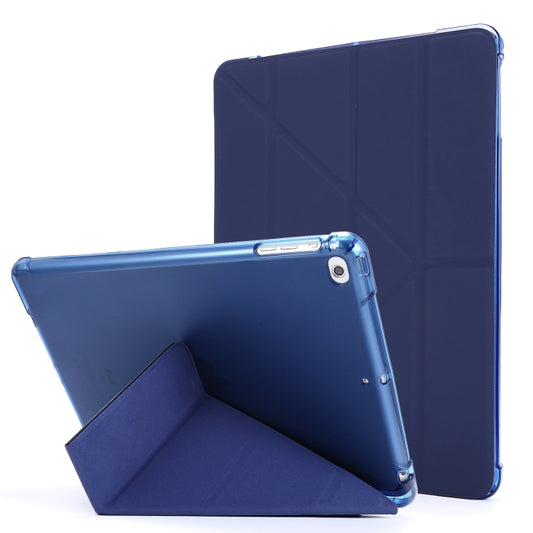 For iPad Air 2 Airbag Deformation Horizontal Flip Leather Case with Holder & Pen Holder(Dark Blue) - More iPad Cases by buy2fix | Online Shopping UK | buy2fix