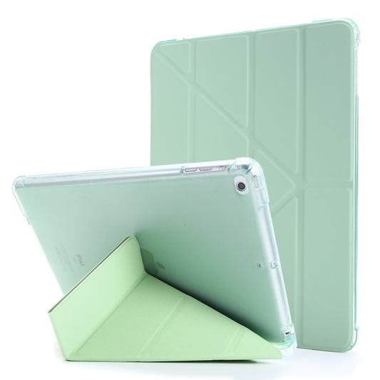 For iPad Air 2 Airbag Deformation Horizontal Flip Leather Case with Holder & Pen Holder(Mint Green) - More iPad Cases by buy2fix | Online Shopping UK | buy2fix