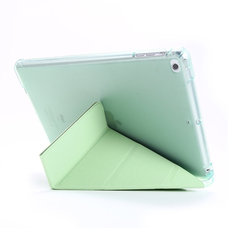 For iPad Air 2 Airbag Deformation Horizontal Flip Leather Case with Holder & Pen Holder(Mint Green) - More iPad Cases by buy2fix | Online Shopping UK | buy2fix