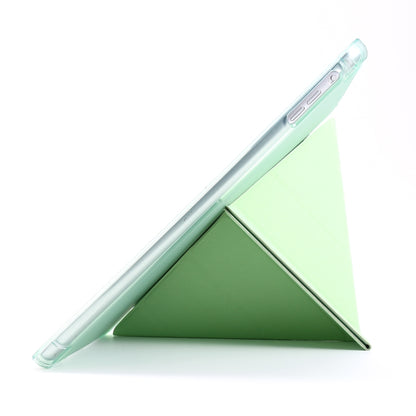 For iPad Air 2 Airbag Deformation Horizontal Flip Leather Case with Holder & Pen Holder(Mint Green) - More iPad Cases by buy2fix | Online Shopping UK | buy2fix