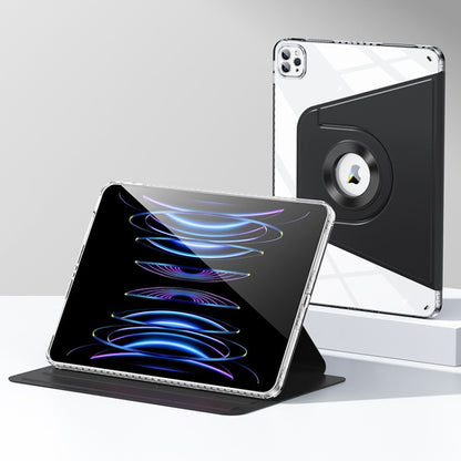 For iPad Pro 12.9 2022 / 2021 / 2020 Magnetic Split Leather Smart Tablet Case(Black) - iPad Pro 12.9 (2022/2021) Cases by buy2fix | Online Shopping UK | buy2fix