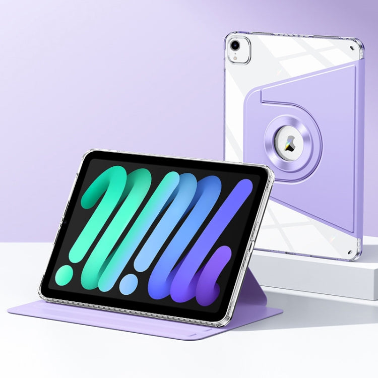 For iPad mini 6 / mini 2024 Magnetic Split Leather Smart Tablet Case(Purple) - iPad mini 6 Cases by buy2fix | Online Shopping UK | buy2fix